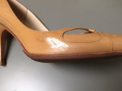 エナメルパンプス黒ずみ２_施工前