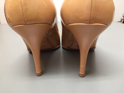 エナメルパンプスヒール傷_施工後