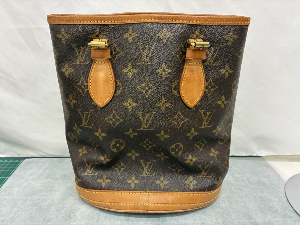 ルイヴィトン_モノグラム_バケット_修理前