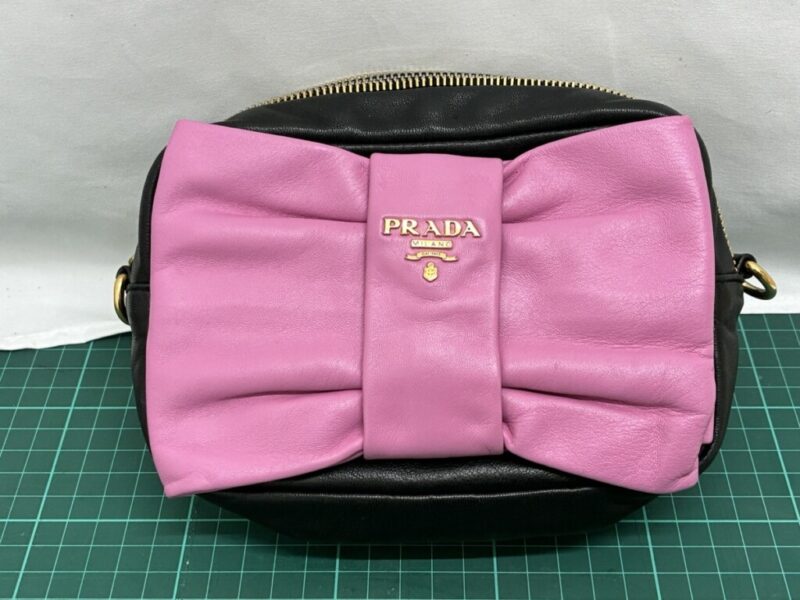 プラダバッグ_リボン部分補修_修理後_正面